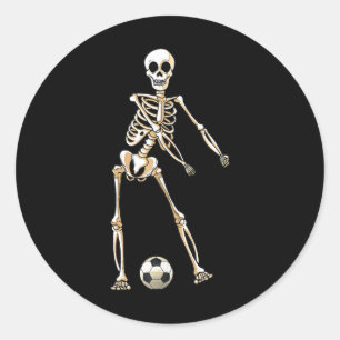 Skeleton Soccer Halloween Flossing Dance Cosplay Runt Klistermärke