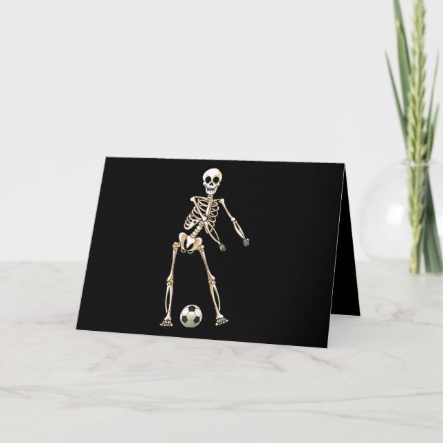 Skeleton Socer Halloween Flossing Dance Cosplay Kort (Framsida)