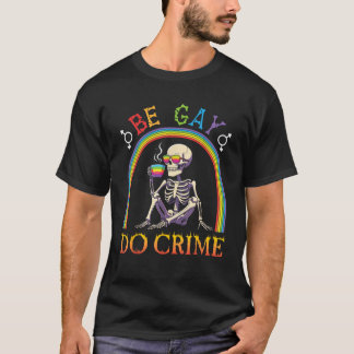 Skeleton som dricker kaffe ska göra brott mot hbt- t shirt