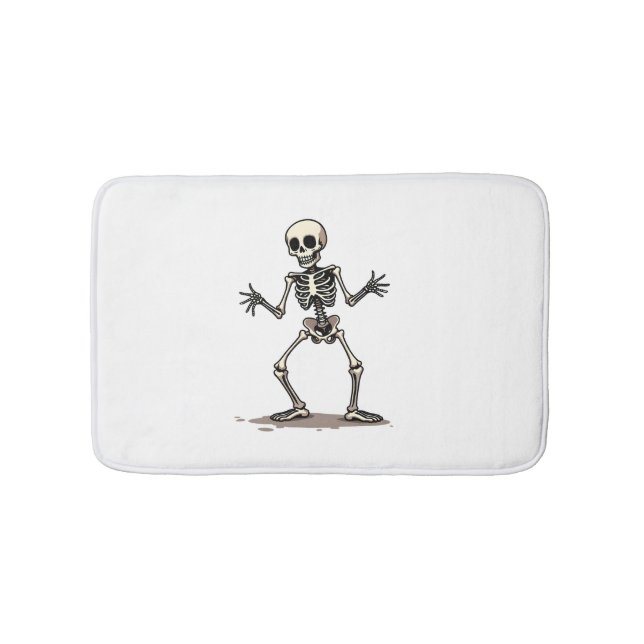 Skeleton som gör Dab - Funny Halloween Dance Shi Badrumsmatta (Framsidan)