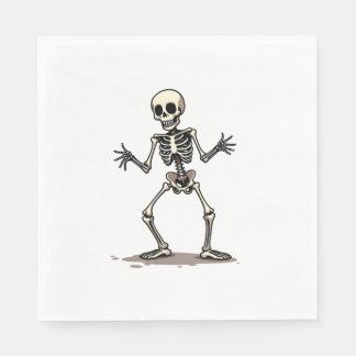 Skeleton som gör Dab - Funny Halloween Dance Shi Pappersservett