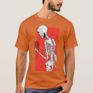 Skeleton som håller hjärtat t shirt