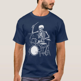 Skeleton som spelar Drums Artwork T Shirt