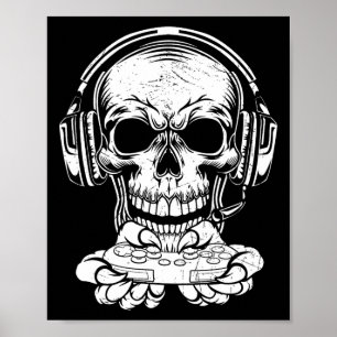Skeleton-spel Spooky Clothing Video Game Fläkt Poster