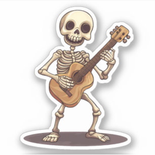 Skeleton Spela Guitar Klistermärken