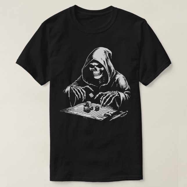 Skeleton spelar dike t shirt (Design framsida)