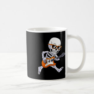 Skeleton spelar Guitar Rock and roll Boys Kids Kaffemugg