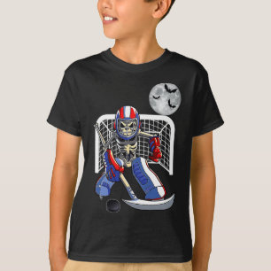 Skeleton spelar Ice Hockey Happy halloween Day Bo T Shirt
