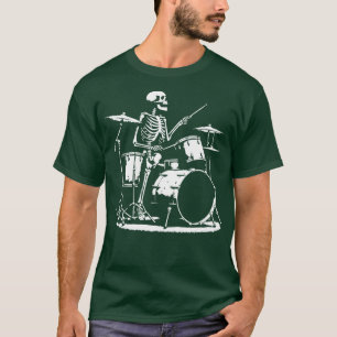 Skeleton spelar trummor t shirt