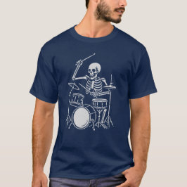 Skeleton spelar trummor t shirt