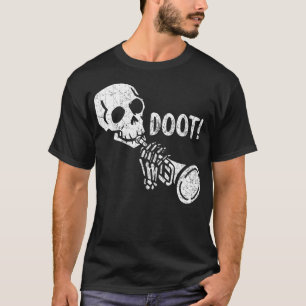 Skeleton spelar Trumpet Player Music Funny Musici T Shirt