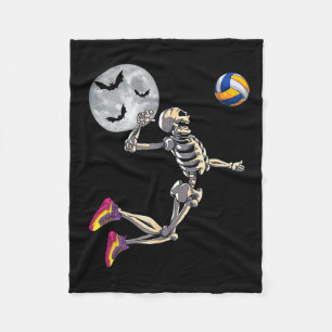 Skeleton spelar volleyball Happy halloween Dag Bo Fleecefilt