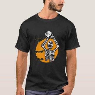 Skeleton spelar volleyball i Halloween-natten T Shirt