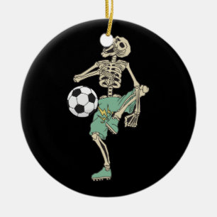 Skeleton Spelare Halloween Costume Manar Wome Julgransprydnad Keramik