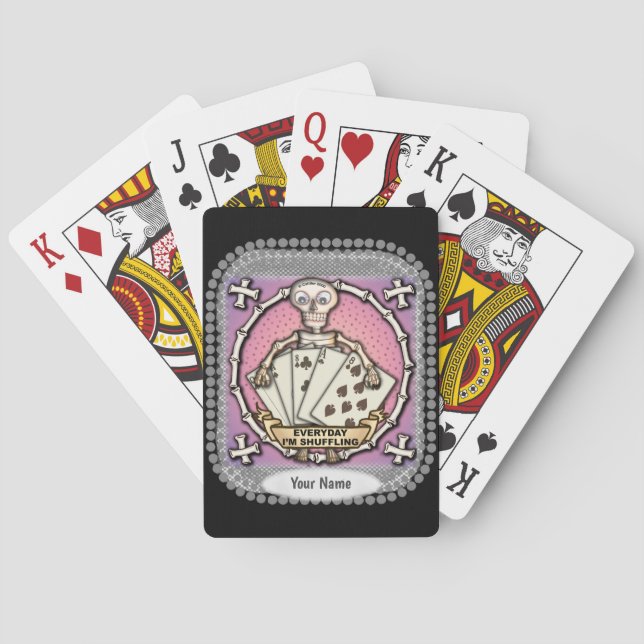 Skeleton Spelare poker-kort Casinokort (Baksidan)