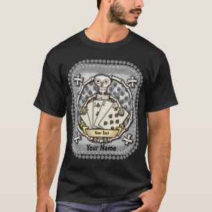 Skeleton Spelare Poker T Shirt