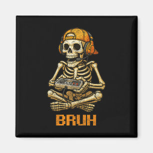 Skeleton-spelaren Tonåring Boys Video Gaming Magnet