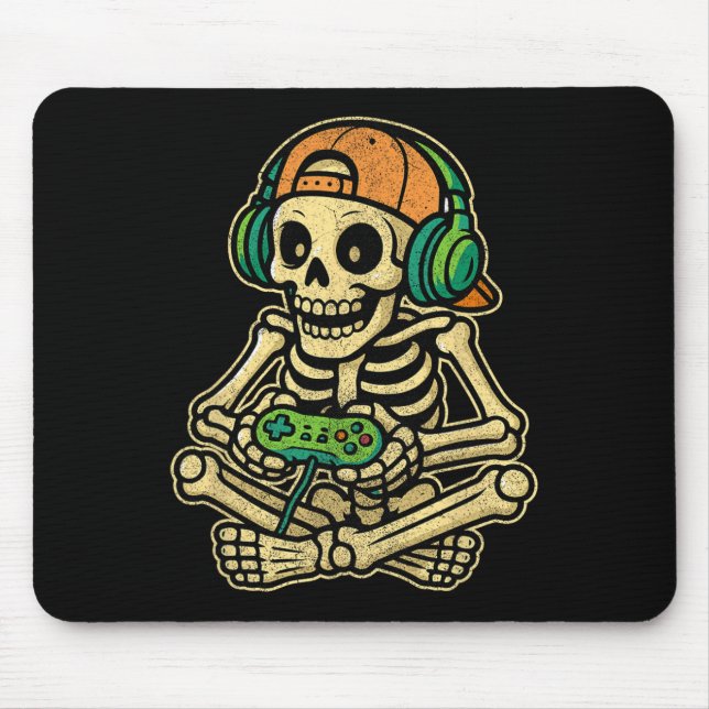 Skeleton-spelaren Tonåring Boys Video Gaming Musmatta (Framsidan)