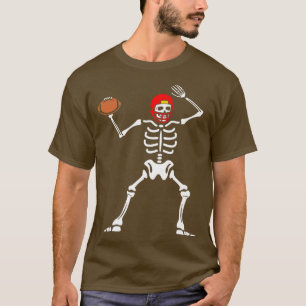 Skeleton-speldagen för fotbollsspelare t shirt
