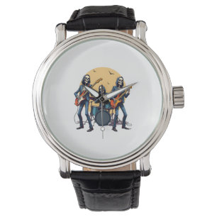 Skeleton Sten Band - Funny Halloween Shirt Armbandsur
