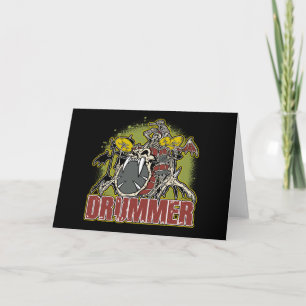 Skeleton Sten Drummer Kort
