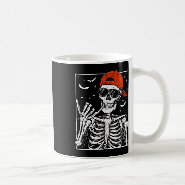 Skeleton Sten Hand Halloween Costume Coola Sten Mu Kaffemugg (Höger)