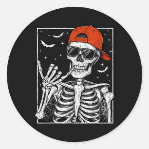 Skeleton Sten Hand Halloween Costume Coola Sten Mu Runt Klistermärke