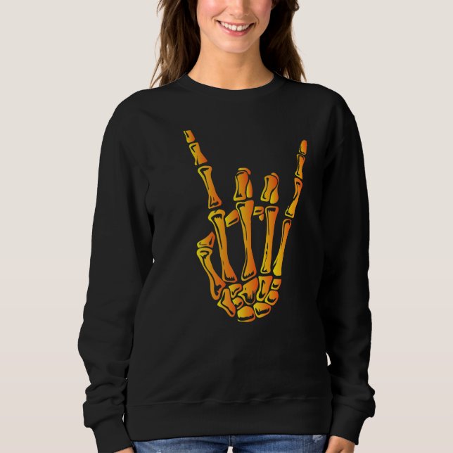Skeleton Sten Hand Lazy Halloween Costume Coola Bo T Shirt (Framsida)