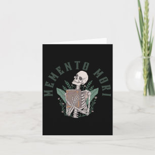 Skeleton Stoic Philosophy Latin Quote Memento Mori Kort