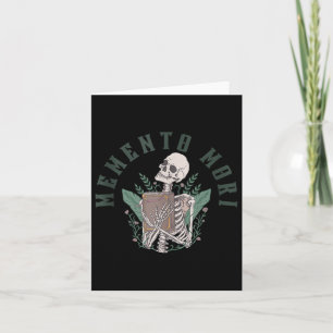 Skeleton Stoic Philosophy Latin Quote Memento Mori Kort
