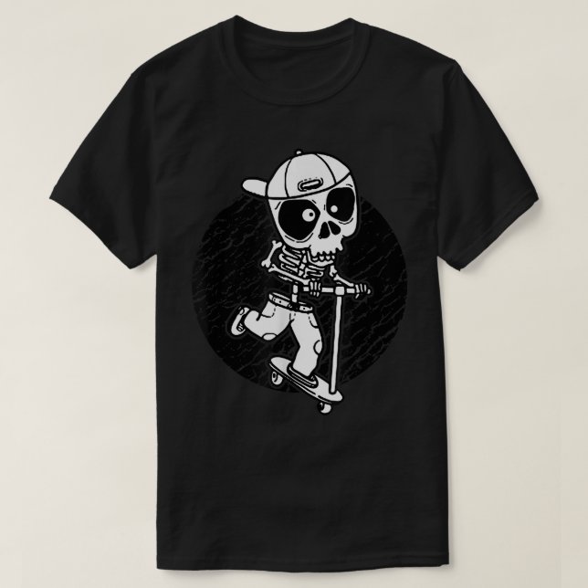 Skeleton stunt scooter stunt scooter  t shirt (Design framsida)