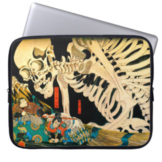 Skeleton Summonerat av Witch Kuniyoshi Fine Art Laptop Sleeve