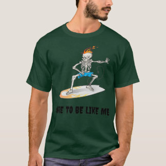 Skeleton Surfa Surfing Halloween Surfing T Shirt