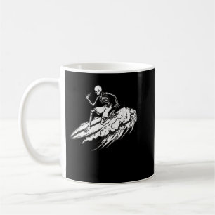 Skeleton Surfa Surfing T-shirt Kaffemugg