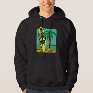 Skeleton Surfboard, Seach Summer Vacation Hoodie