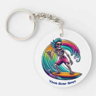 Skeleton Surfer Riding A Wave