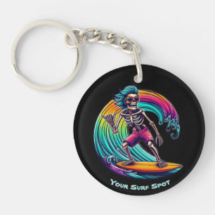Skeleton Surfer Riding A Wave