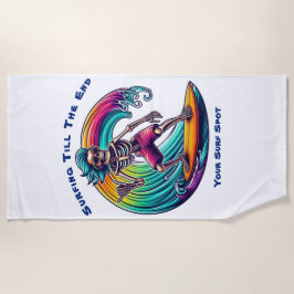 Skeleton Surfer Riding A Wave