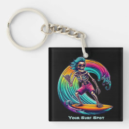 Skeleton Surfer Riding A Wave