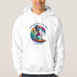 Skeleton Surfer Riding A Wave Hoodie
