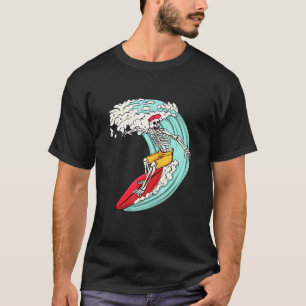 Skeleton Surfing Surfboard Surfa T Shirt