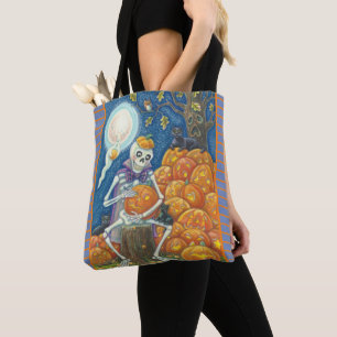 SKELETON, SVARTA KATTER, JACKAR BÖR TOTA BAG TYGKASSE