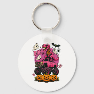 Skeleton T Rex Dinosaur Monster Lastbil Pumpkin Br Nyckelring