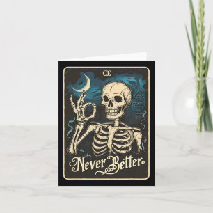Skeleton Tarot Card - bättre Skull Halloween Kort