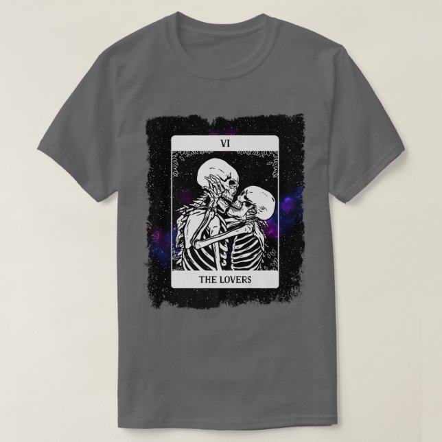 Skeleton Tarot Card Deck Galay Design M T Shirt (Design framsida)