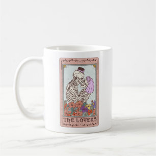 Skeleton Tarot Card, ett par Älskare-tarot Kaffemugg