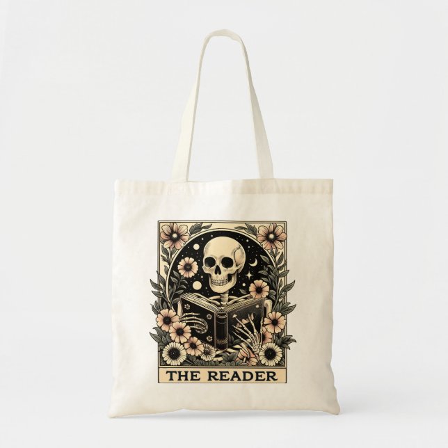Skeleton-Tarot Card för läsaren Tygkasse (Framsidan)
