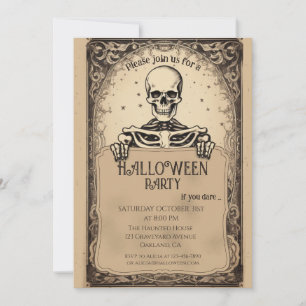 Skeleton Tarot Card Inbjudningar
