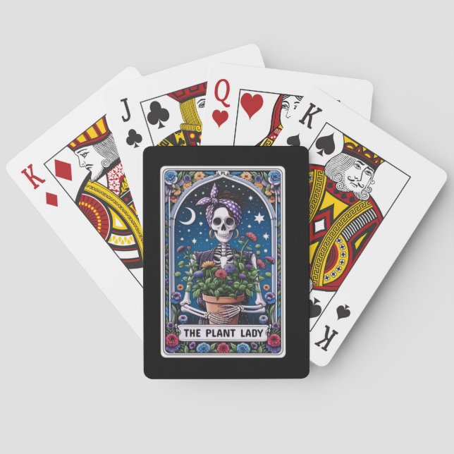 Skeleton Tarot Poker-kort för växten Dam Casinokort (Baksidan)