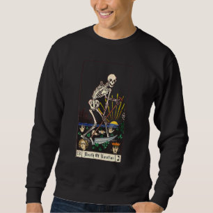 Skeleton-Tarotkort för död eller rörelse Lång Ärmad Tröja